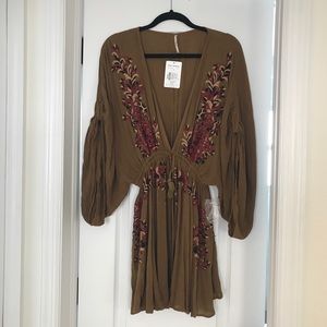 Free People | Flowy Embroidered Shirt